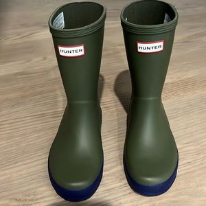 Olive green Hunter boots